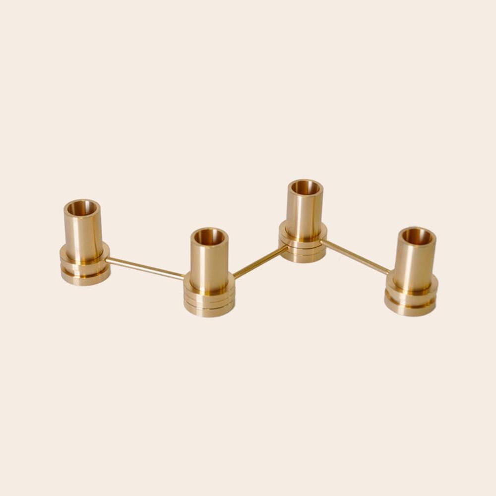 Set of 4 Brass Candle Holder by OxDenmarq 1