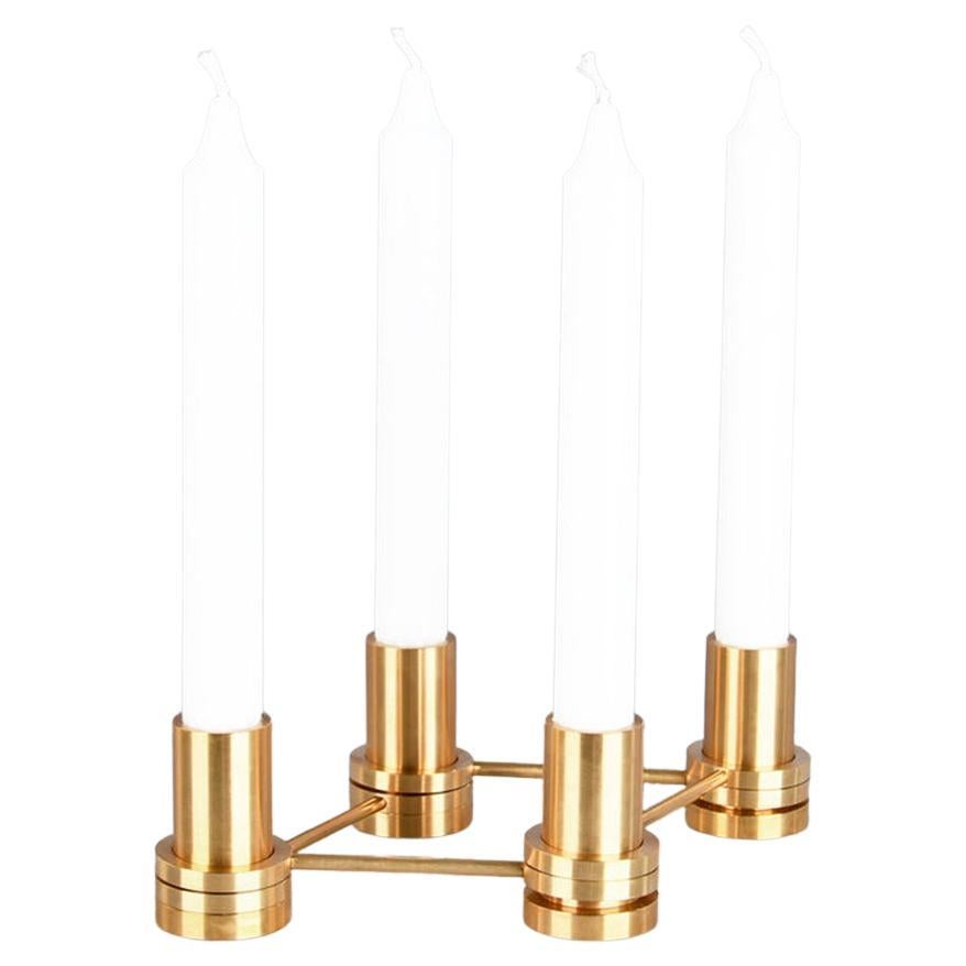 Set of 4 Brass Candle Holder by OxDenmarq