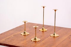 Satz von 4 Kerzenhaltern aus Messing von Max Bruël für Torben Ørskov, 1960er Jahre