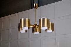 Brass Ceiling Lamps by Holger Johansson, Sweden, 1960s