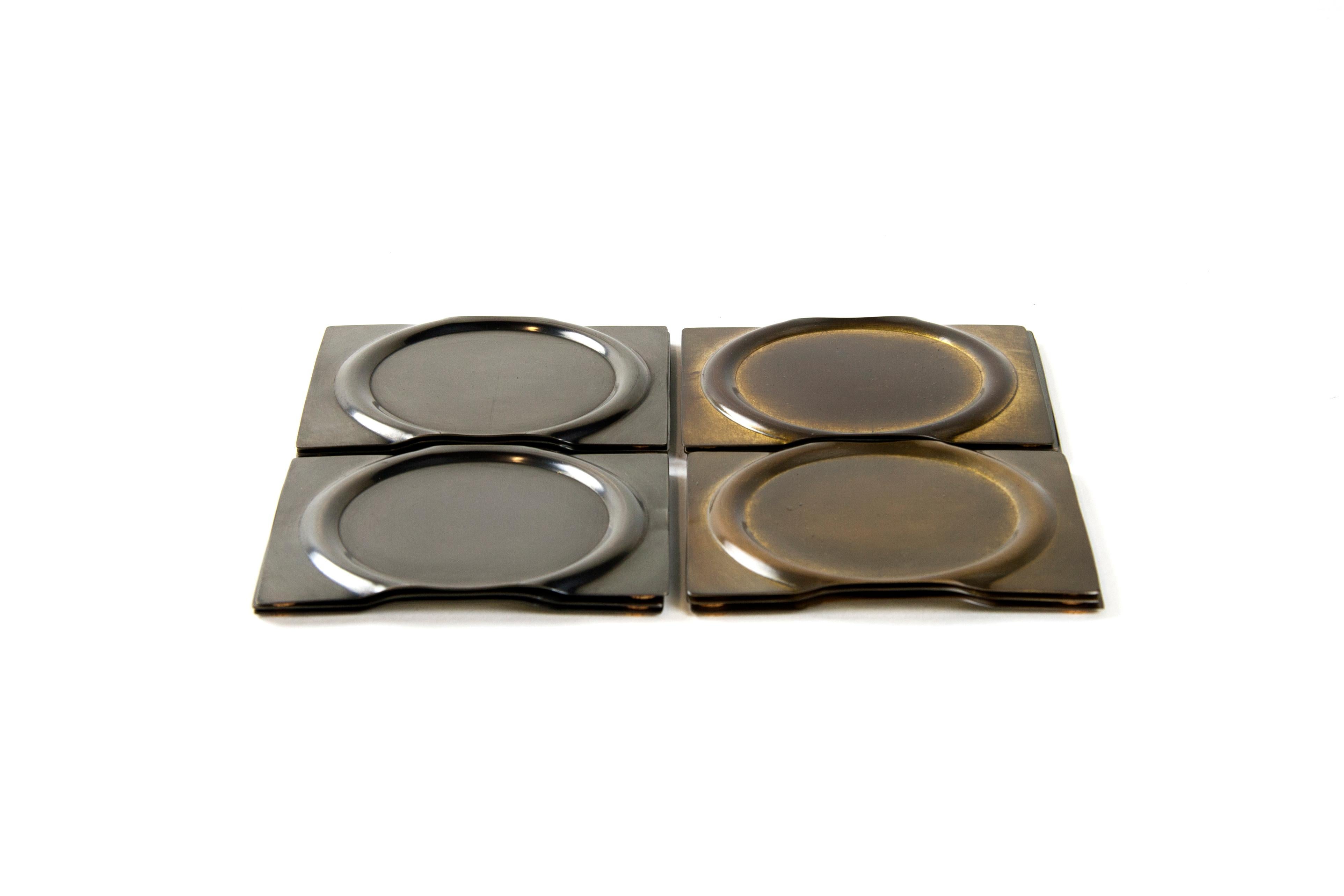 Altro Set di 4 sottobicchieri in ottone di Gentner Design in vendita