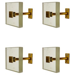 Set of 4 Brass Coat Hooks