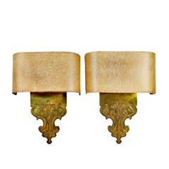 Set of 4 brass sconces – Spain 1960