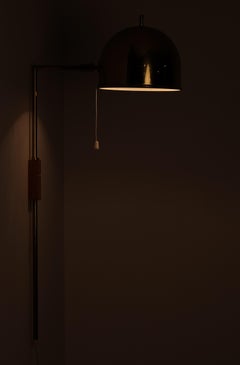 Set of 4 Brass Wall Lamps by Bergboms, Sweden, 1960s