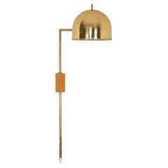 Set of 4 Brass Wall Lamps by Bergboms, Sweden, 1960s