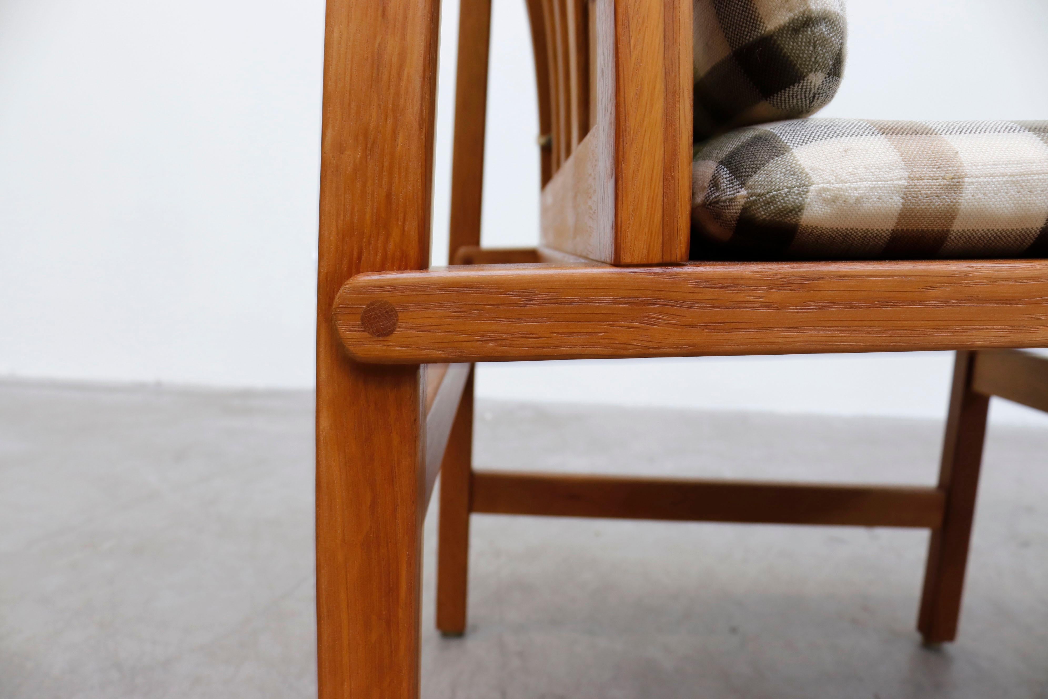 Pair of Børge Mogensen 'Model 3232' Plaid Chairs for Fredericia Stolefabrik For Sale 3
