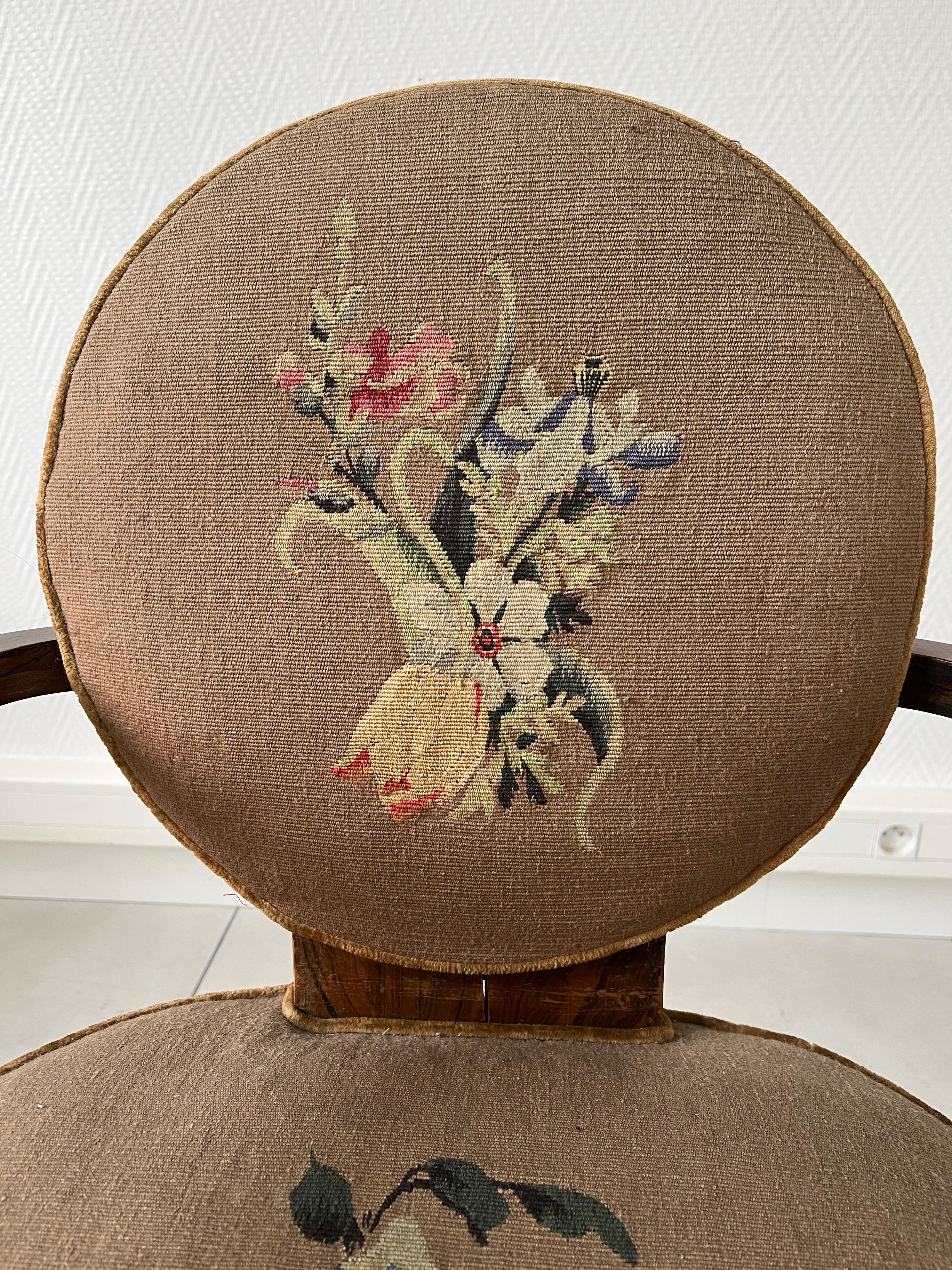 Arazzo Set di 4 poltrone Art Déco di Jean Pascaud in vendita