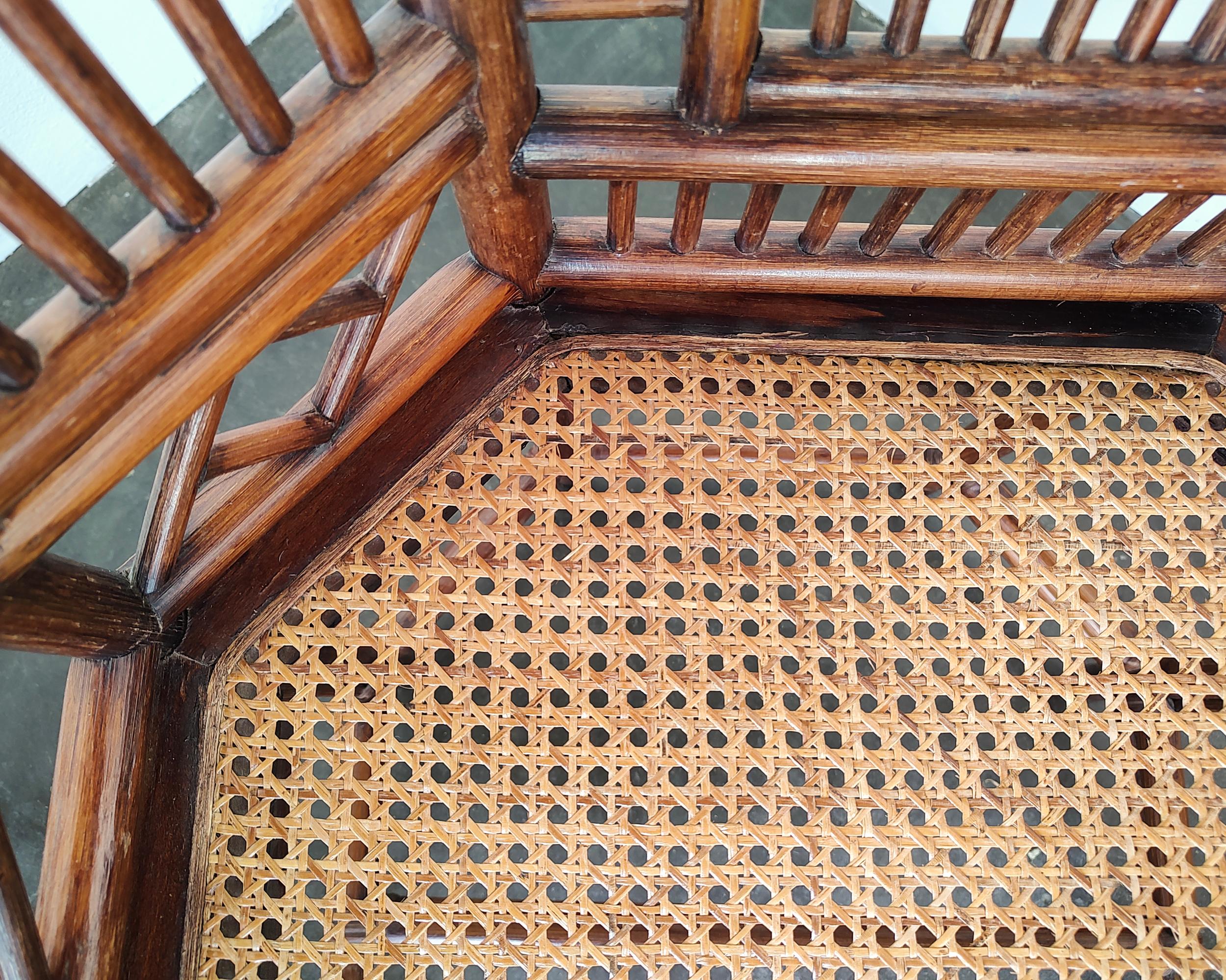 Set of 4 Brighton Pavilion Bamboo Rattan and Cane Chairs 4