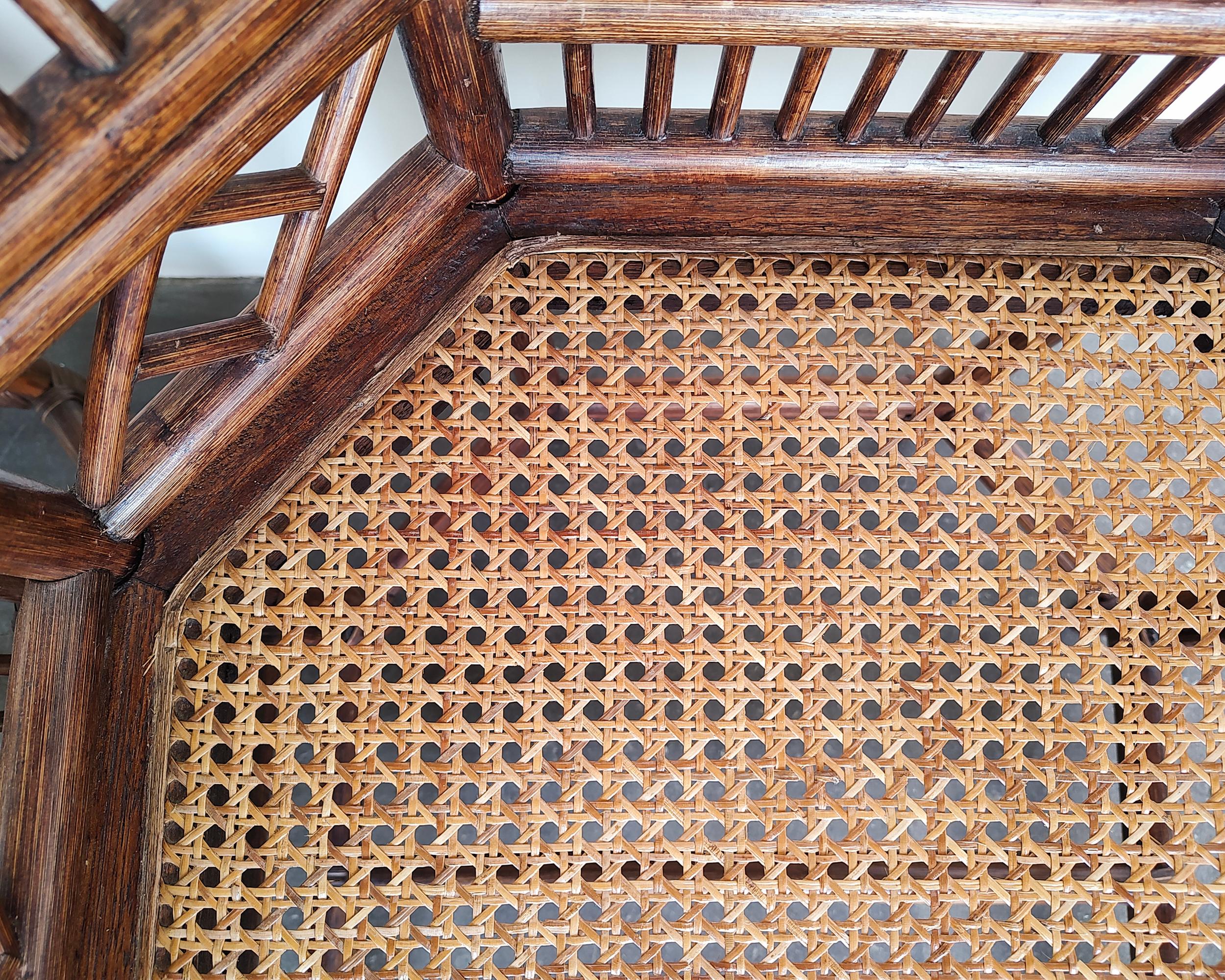 Set of 4 Brighton Pavilion Bamboo Rattan and Cane Chairs 7