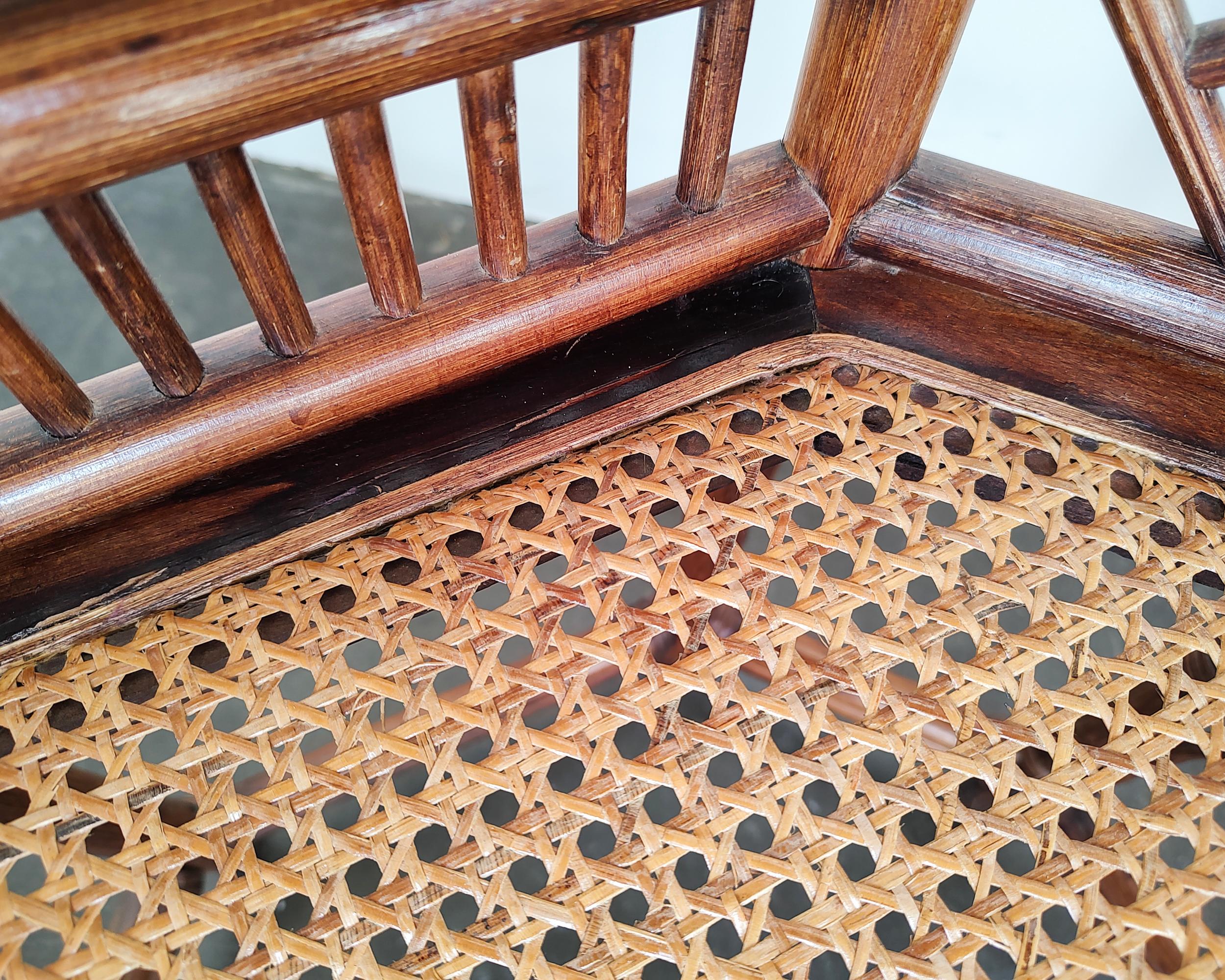 Set of 4 Brighton Pavilion Bamboo Rattan and Cane Chairs 14