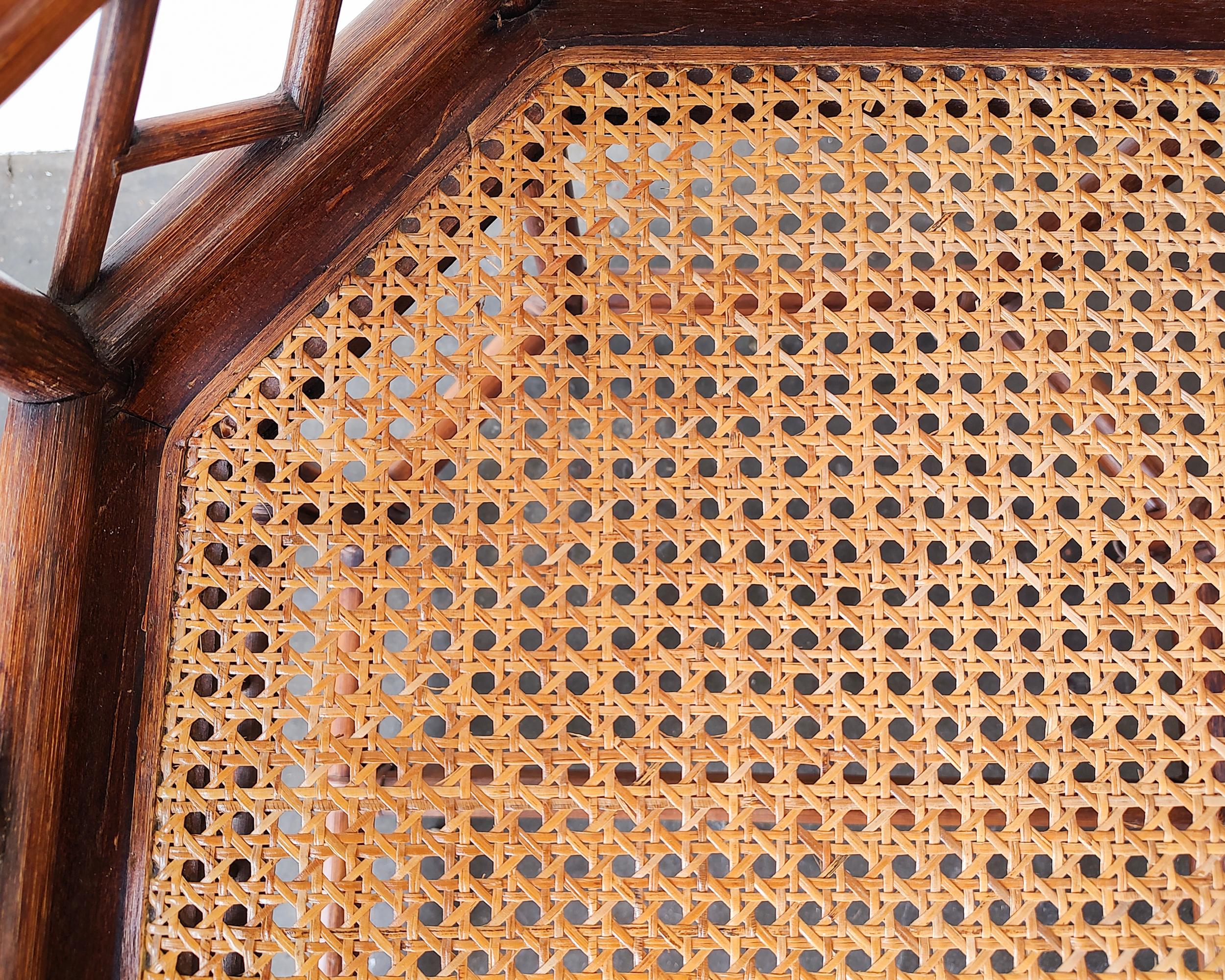 Set of 4 Brighton Pavilion Bamboo Rattan and Cane Chairs 2