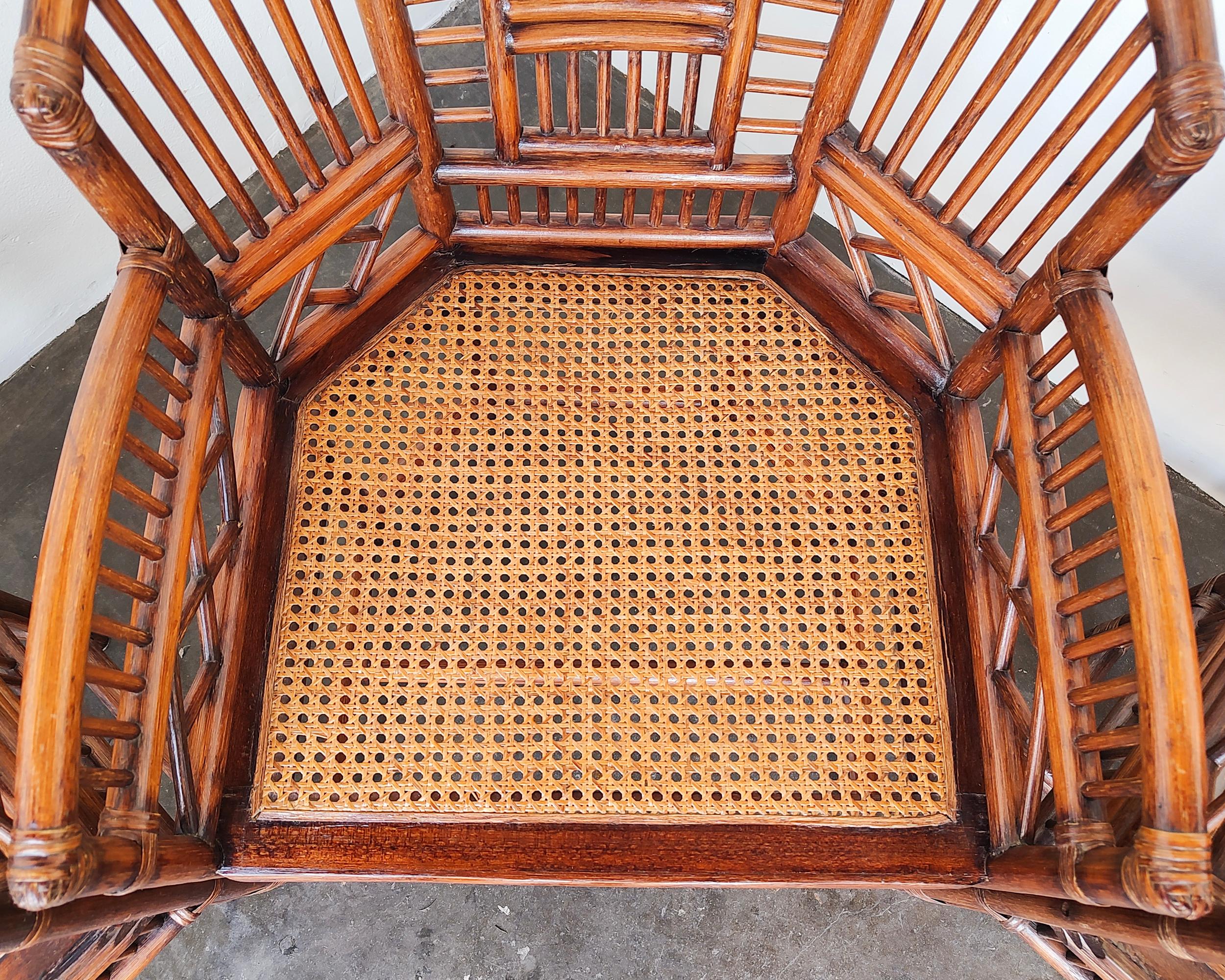 Set of 4 Brighton Pavilion Bamboo Rattan and Cane Chairs 3