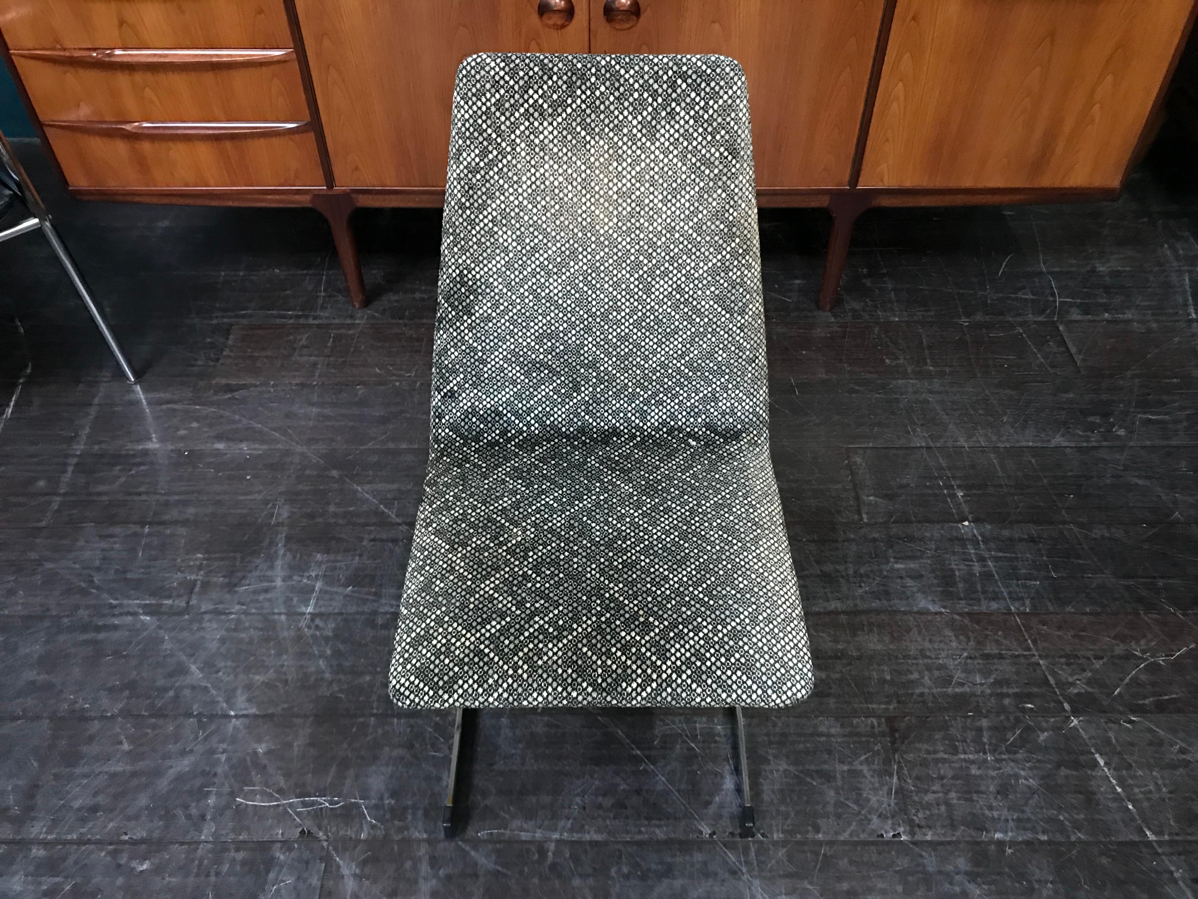 Fabric Set of 4 British 1970s Midcentury 'Lisse' Dining Chairs by Tim Bates for Pieff For Sale