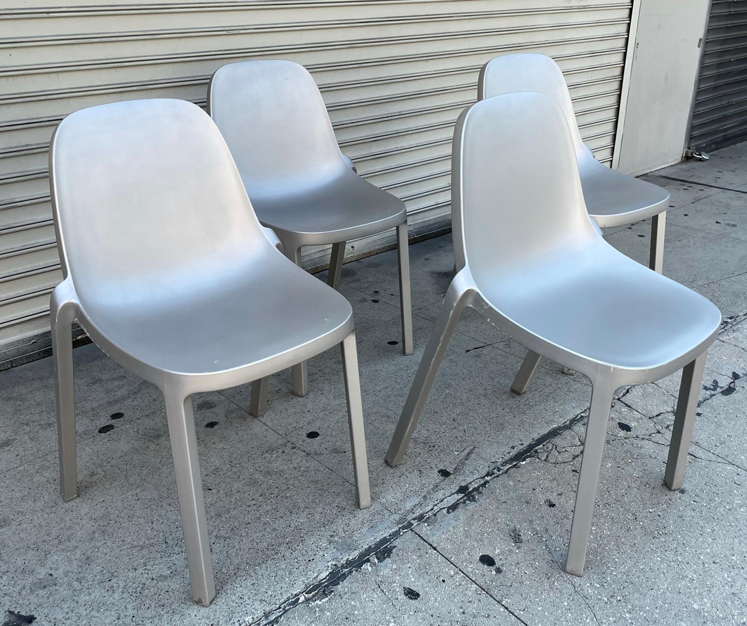 Mid-Century Modern Set of 4 Broom Chairs by Philippe Starck for Emeco