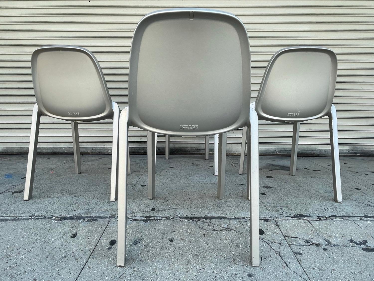 Plastic Set of 4 Broom Chairs by Philippe Starck for Emeco
