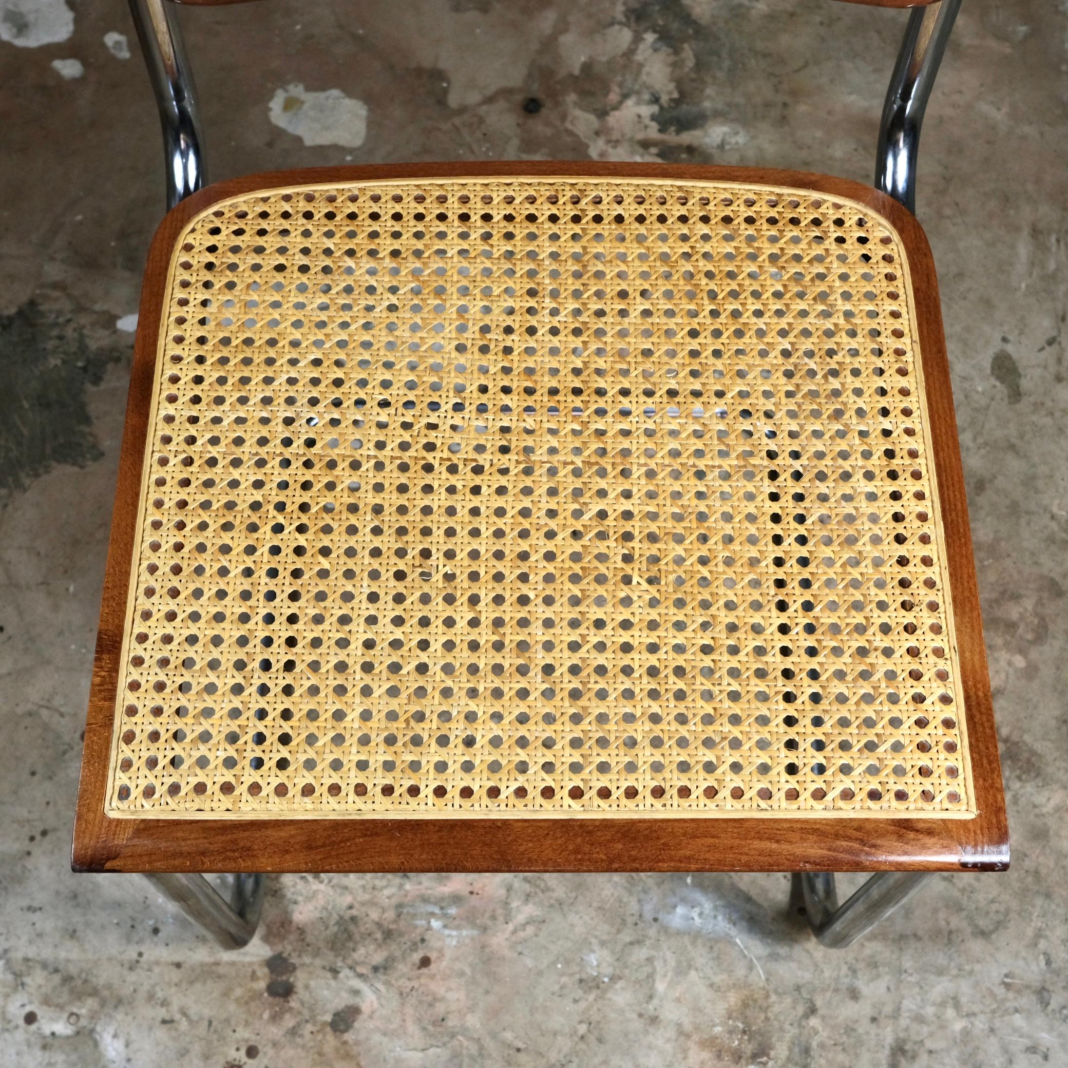 Set of 4 brown Cesca chairs, designed by Marcel Breuer, 1970s 7