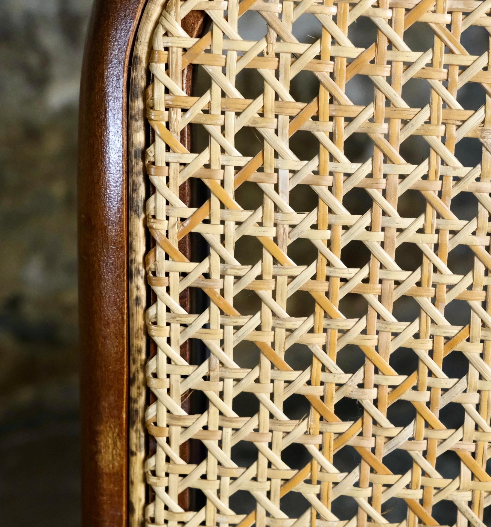 Set of 4 brown Cesca chairs, designed by Marcel Breuer, 1970s 9