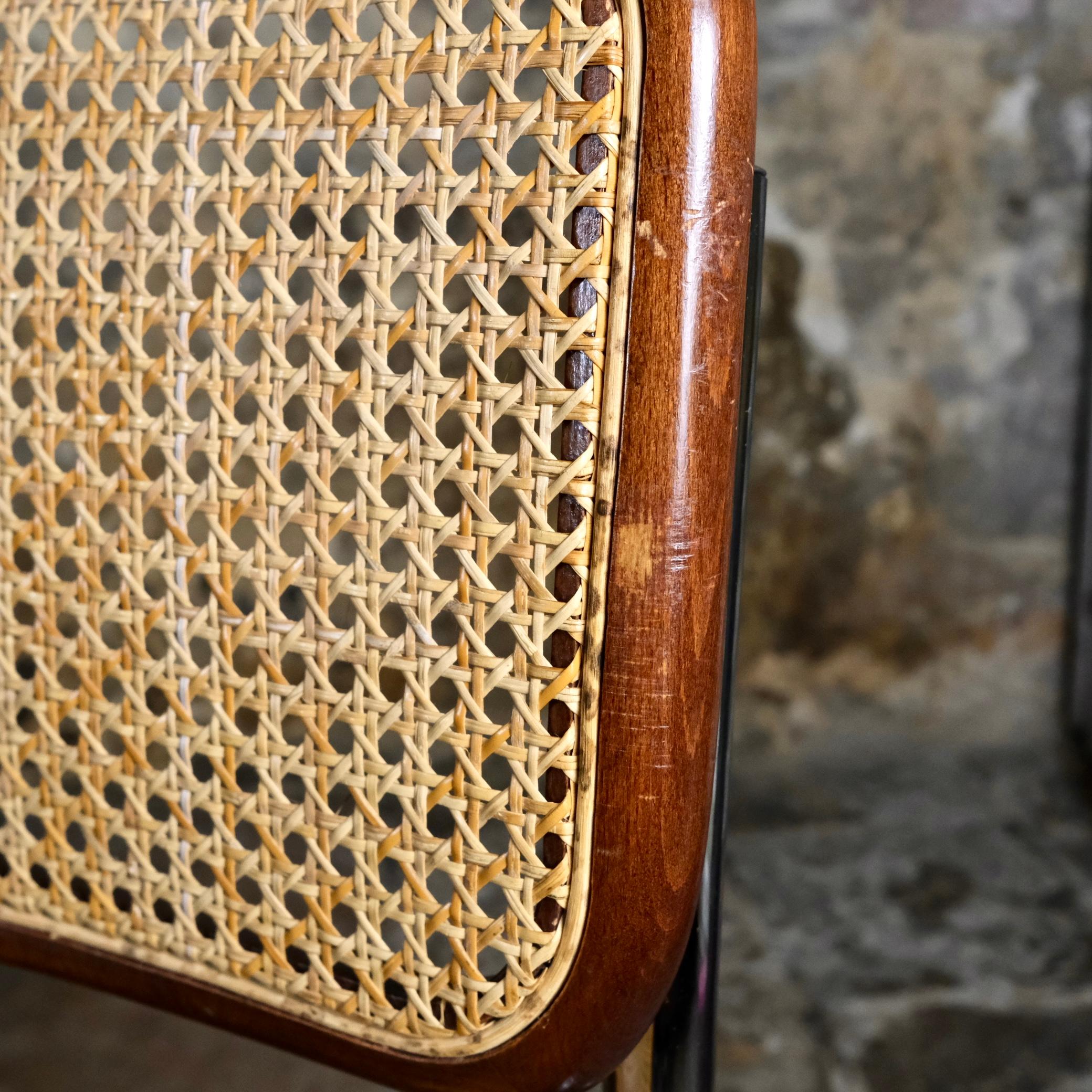 Set of 4 brown Cesca chairs, designed by Marcel Breuer, 1970s 10