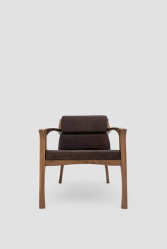 Set di 4 poltrone Helmut marroni di Arturo Verástegui