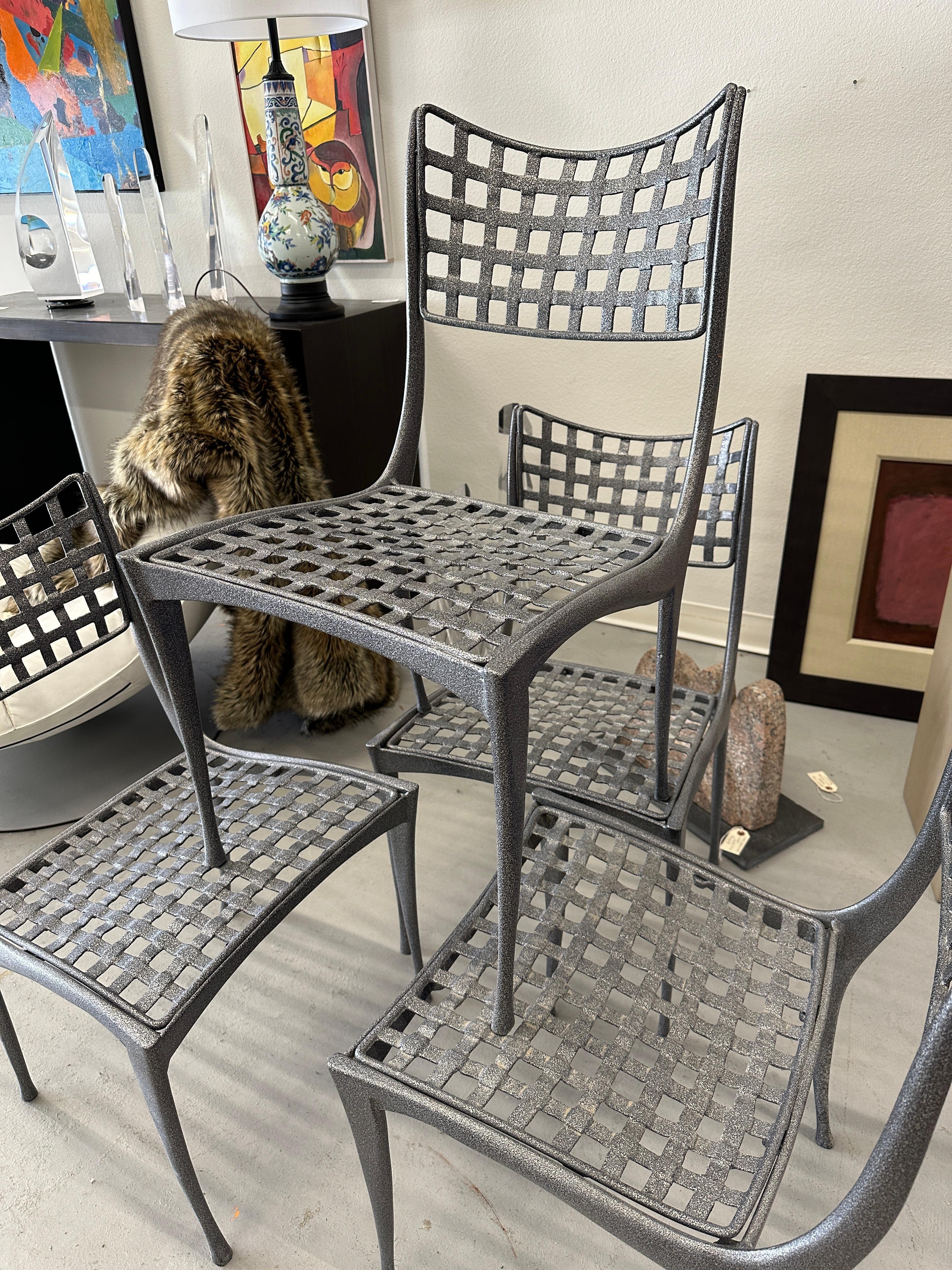 Ensemble de 4 chaises gazelle Brown Jordan Y Luna Bon état - En vente à Palm Springs, CA