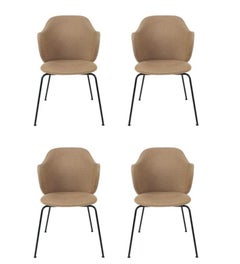 4 braune Jupiter Lassen Stühle von Lassen