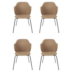 Set of 4 Brown Jupiter Lassen Chairs by Lassen