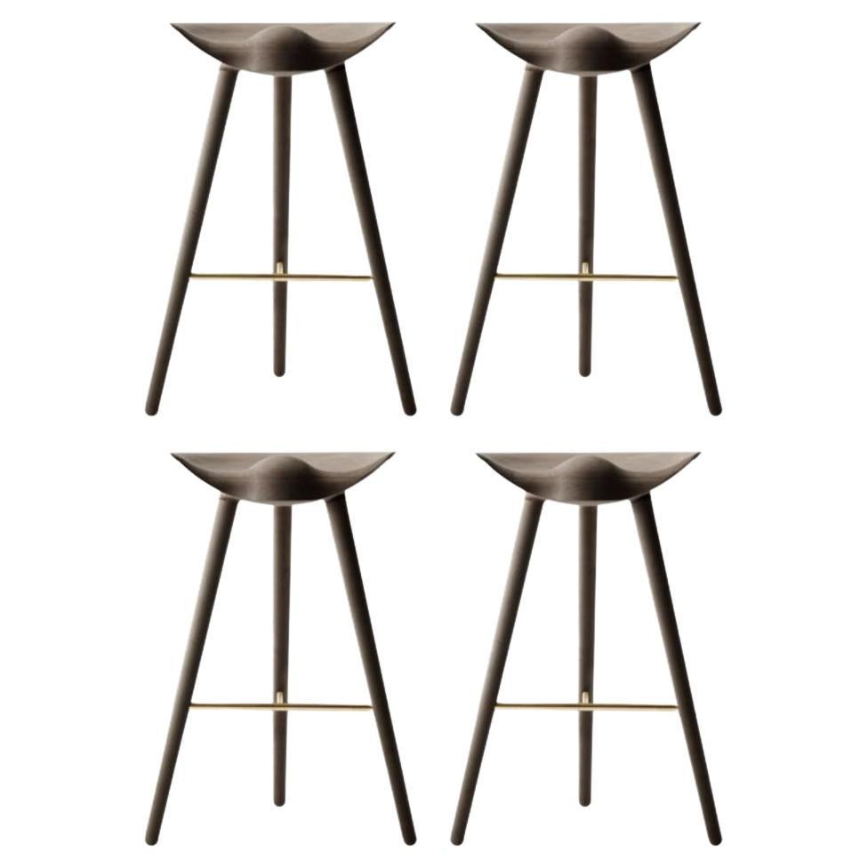 Set of 3 Vintage Brass Bar Stools by Shelby WIlliams at 1stDibs