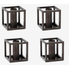 Set of 4 Burnished Copper Kubus 1 Candle Holders by Lassen