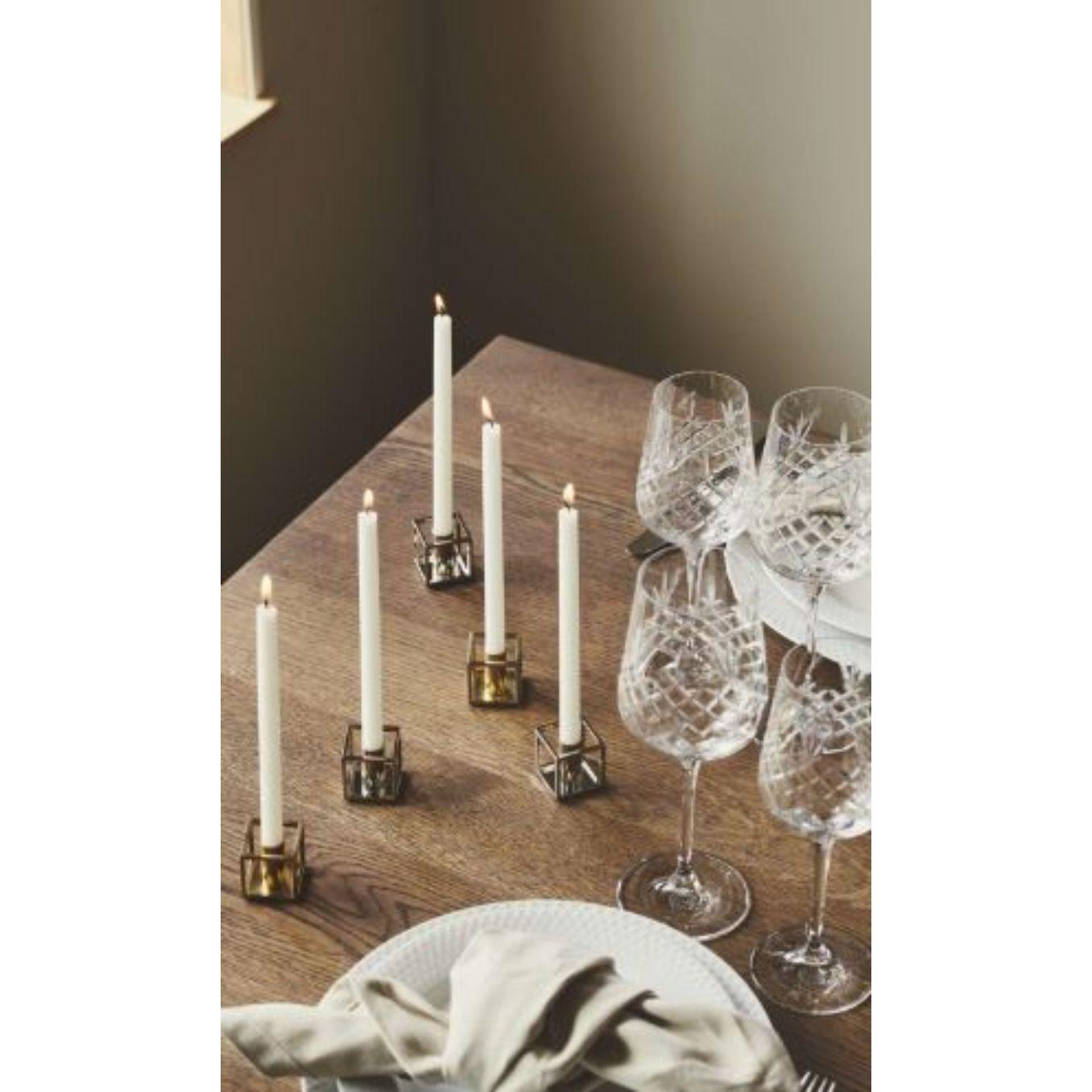 Altro Set di 4 portacandele Kubus 1 in rame brunito di By Lassen in vendita