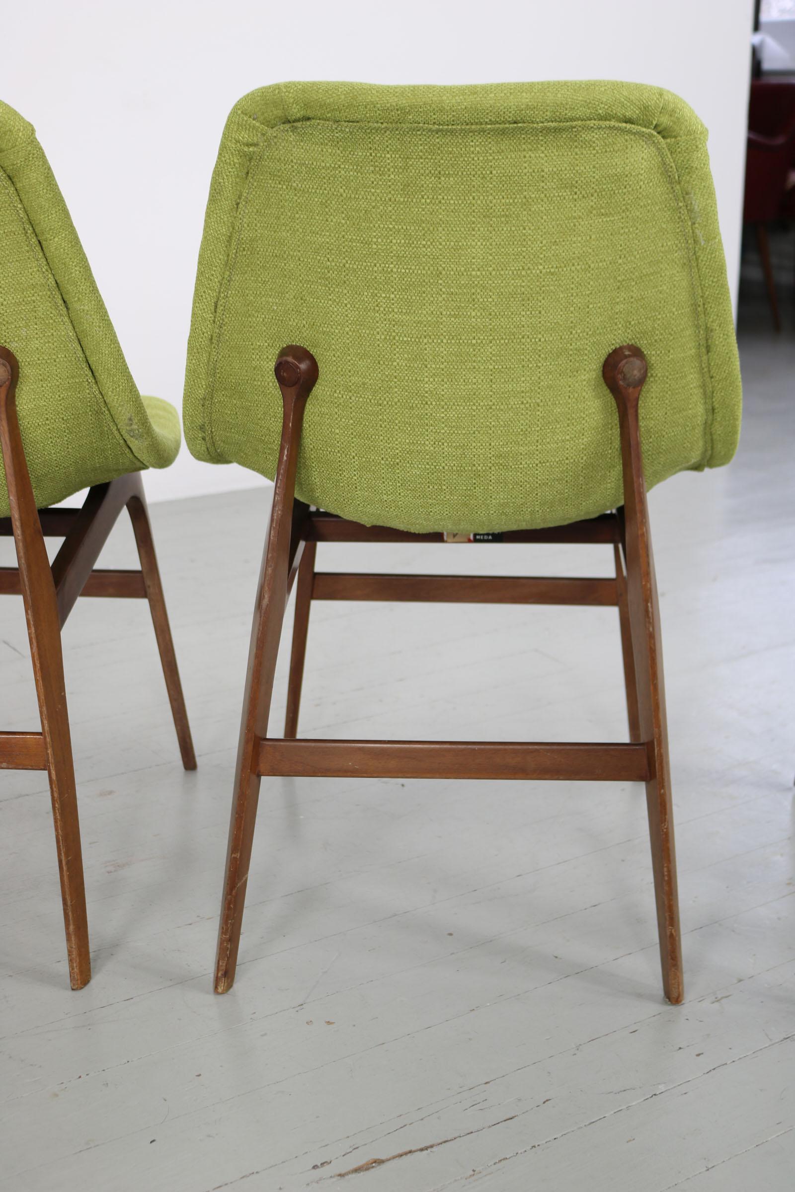 Set of 4 Busnelli Meda Teak Chairs, Italy 1960s For Sale 3