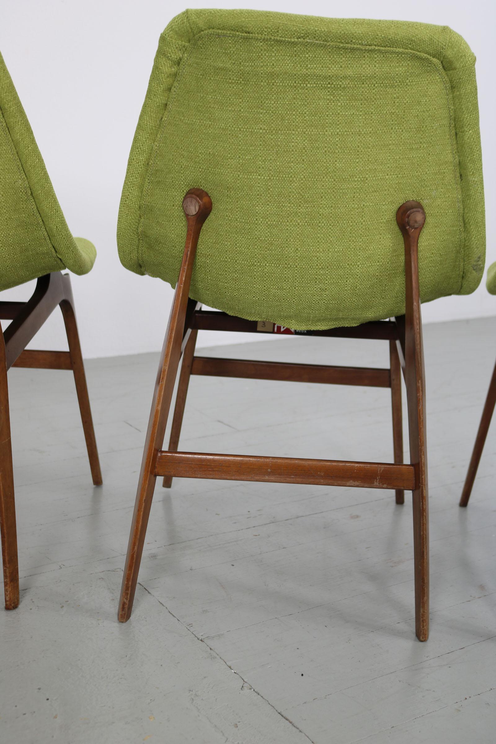 Set of 4 Busnelli Meda Teak Chairs, Italy 1960s For Sale 4