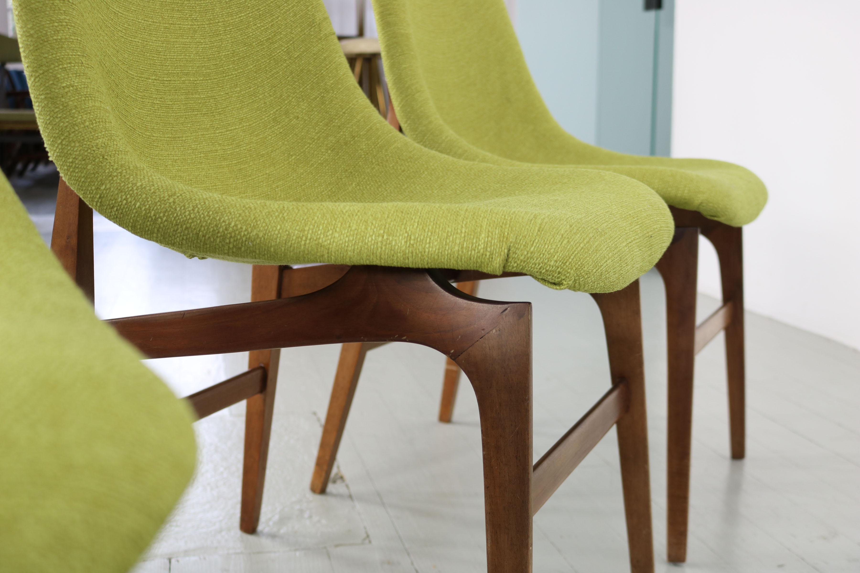 Set of 4 Busnelli Meda Teak Chairs, Italy 1960s For Sale 12