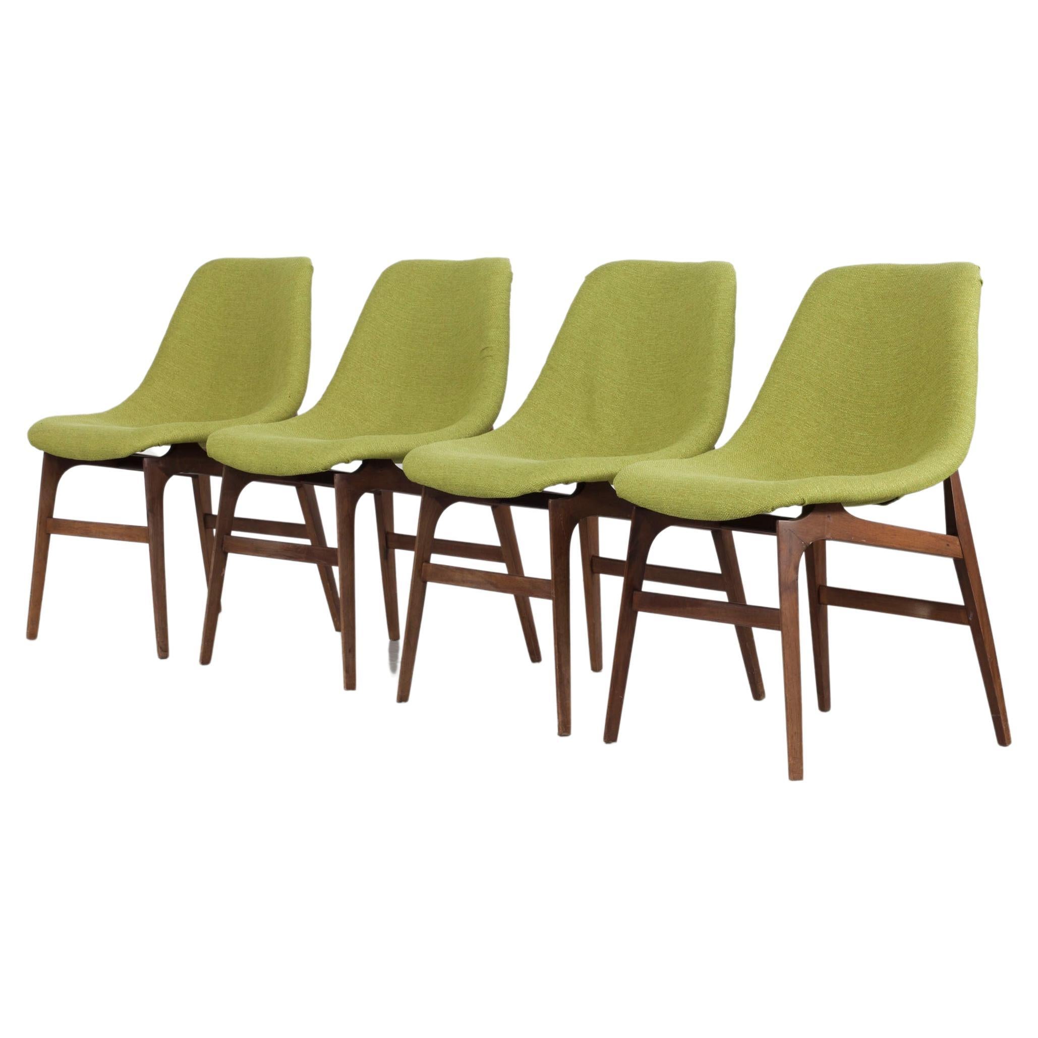 Ensemble de 4 chaises Busnelli Meda en teck, Italie, années 1960