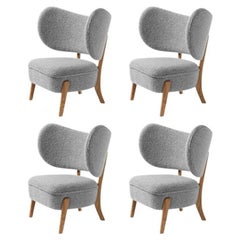 Set of 4 TMBO Lounge Chair in Oak and BUTE/Storr Upholstery by Mazo Design