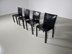 Ensemble de 4 chaises CAB 412 de Mario Bellini pour Cassina, 1980