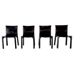 Set of 4 CAB 412 Chairs by Mario Bellini for Cassina, 1980