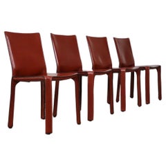 Retro Set of 4 CAB 412 dining chairs by Mario Bellini for Cassina, 1970
