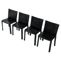 Used Set of 4 CAB Chairs by Mario Bellini for Cassina