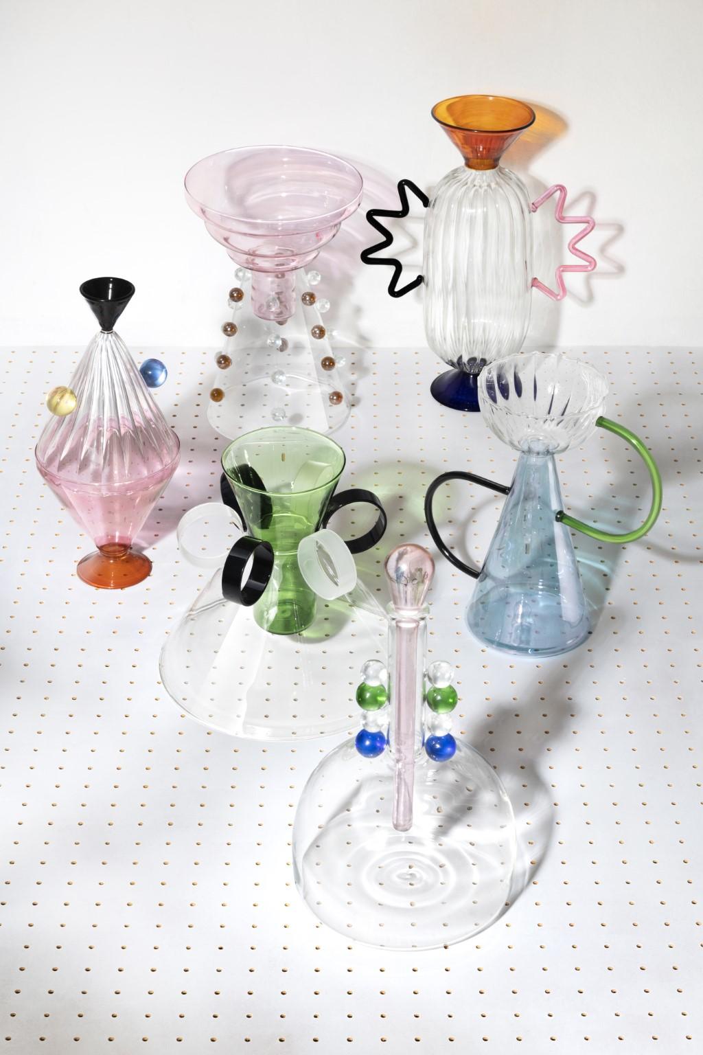 Contemporary Set of 4 Calypso Wine Glasses by Serena Confalonieri