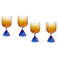 Set of 4 Calypso Wine Glasses by Serena Confalonieri