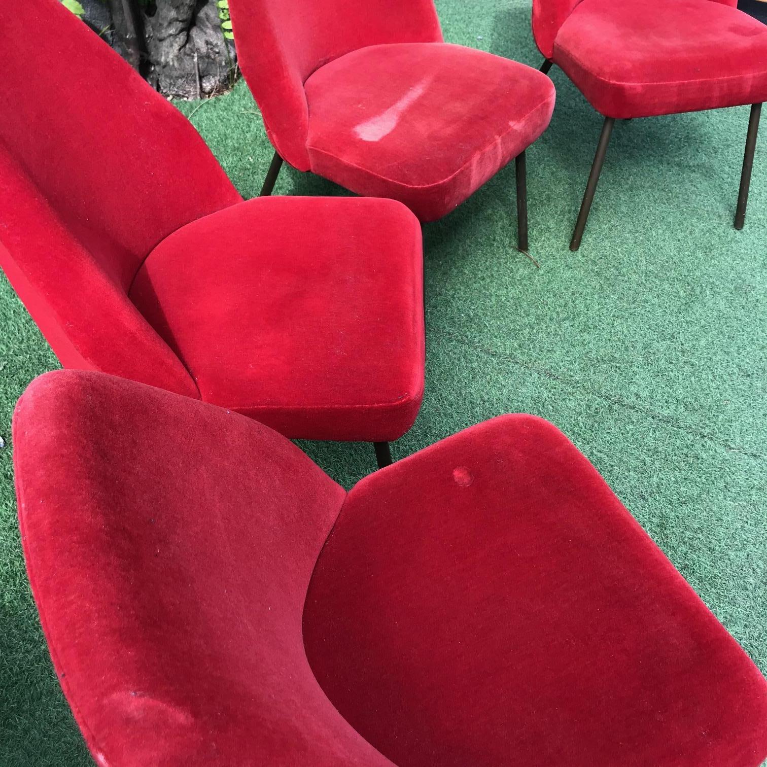 Set of 4 Campanula Chairs by Carlo Pagani for Arflex In Good Condition In Paris, FR