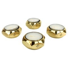 Set of 4 Candleholders N°10 in Brass by Pierre Forsell for Skultuna Sweden 1960s