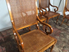 Vintage Cane Armchairs Set of 4