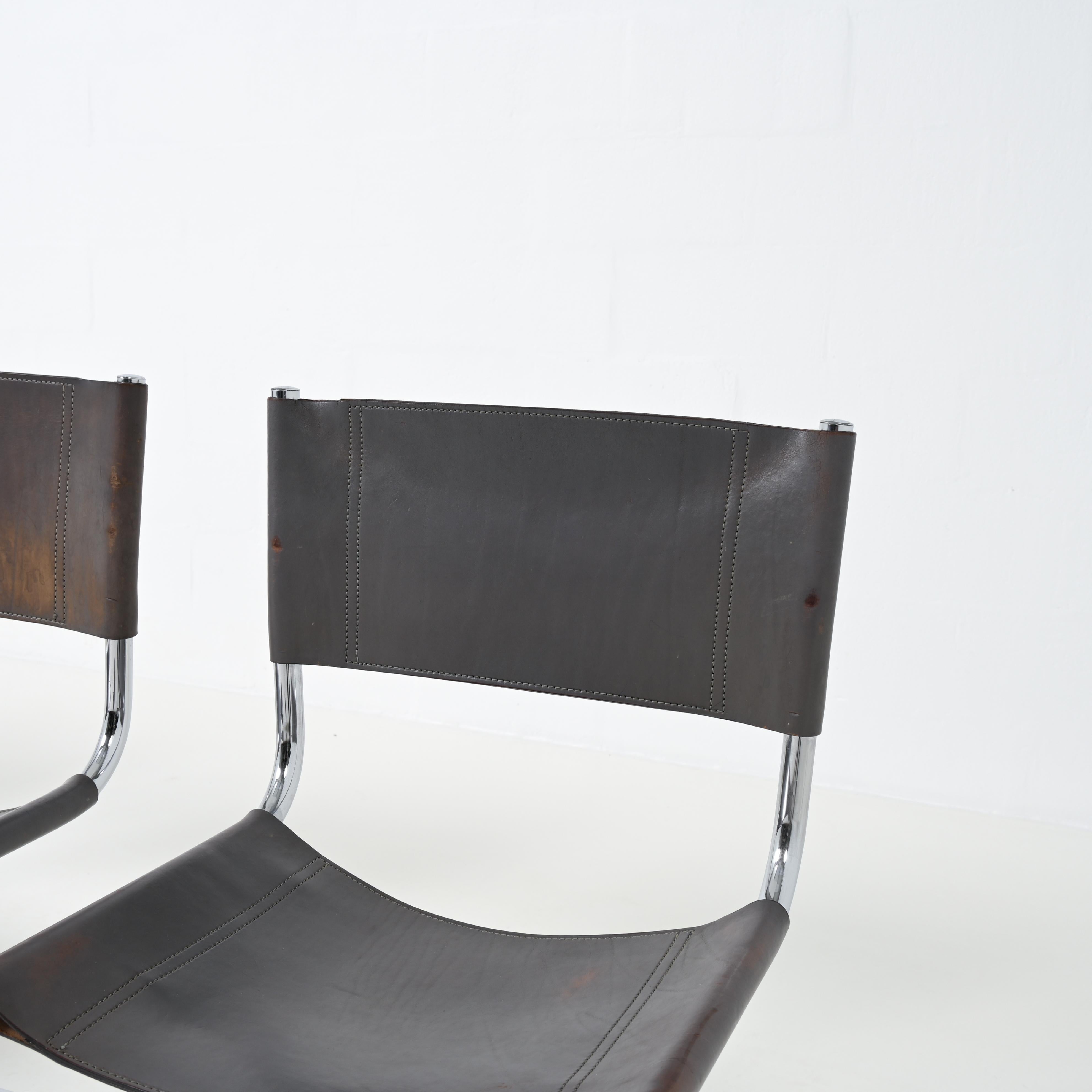 Ensemble de 4 chaises cantilever de Mart Stam pour Fasem en vente 6