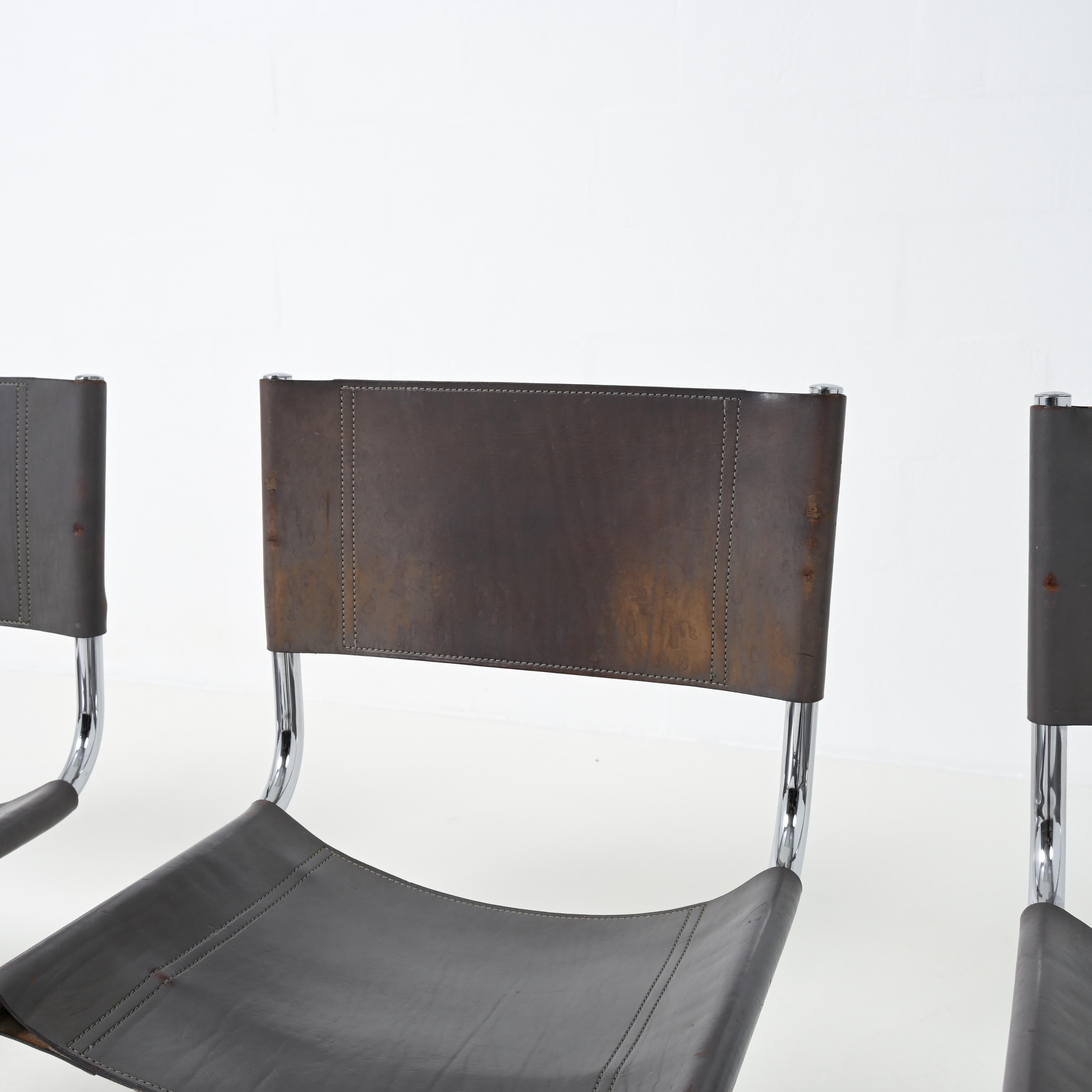 Set of 4 Cantilever Chairs by Mart Stam for Fasem For Sale 7