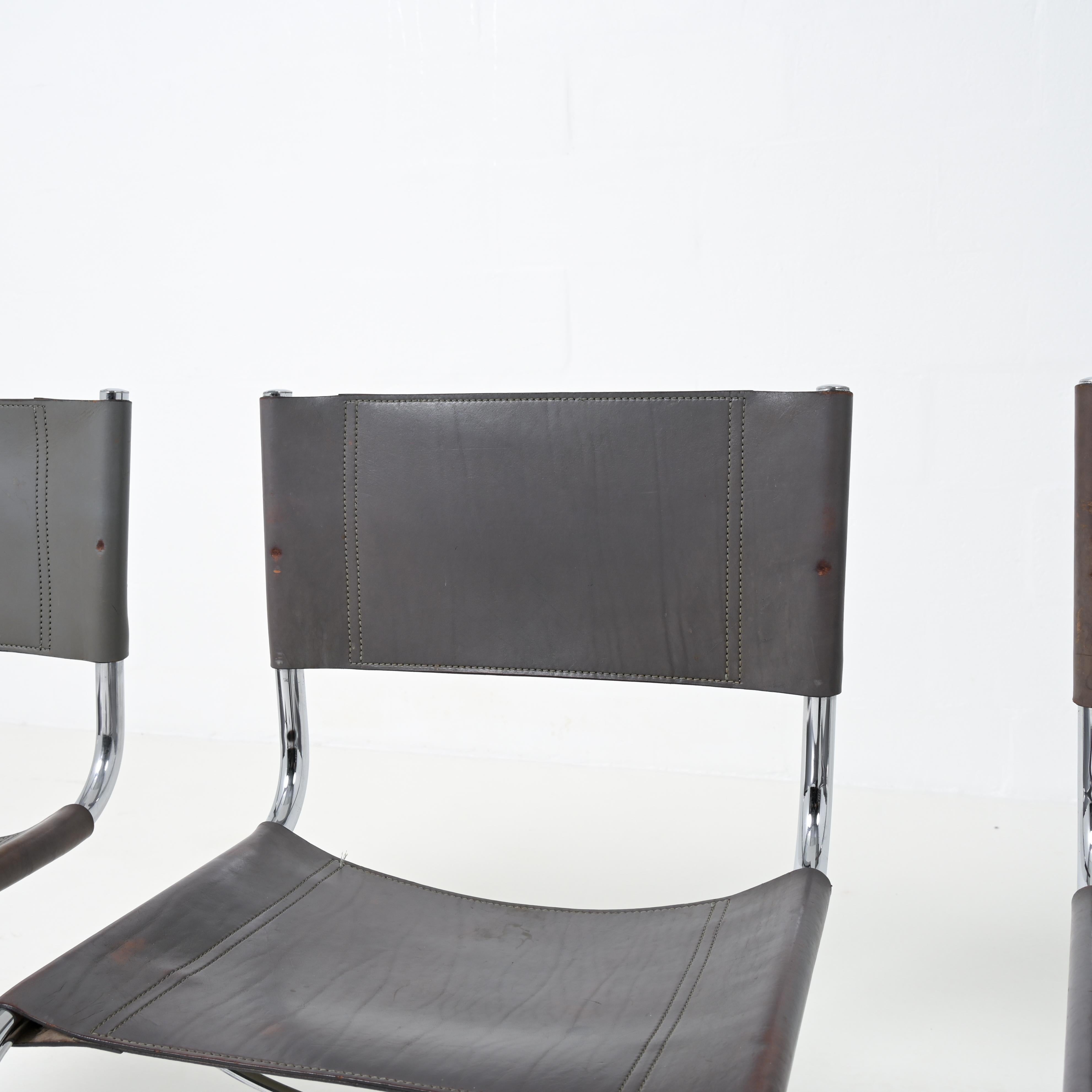 Set of 4 Cantilever Chairs by Mart Stam for Fasem For Sale 8