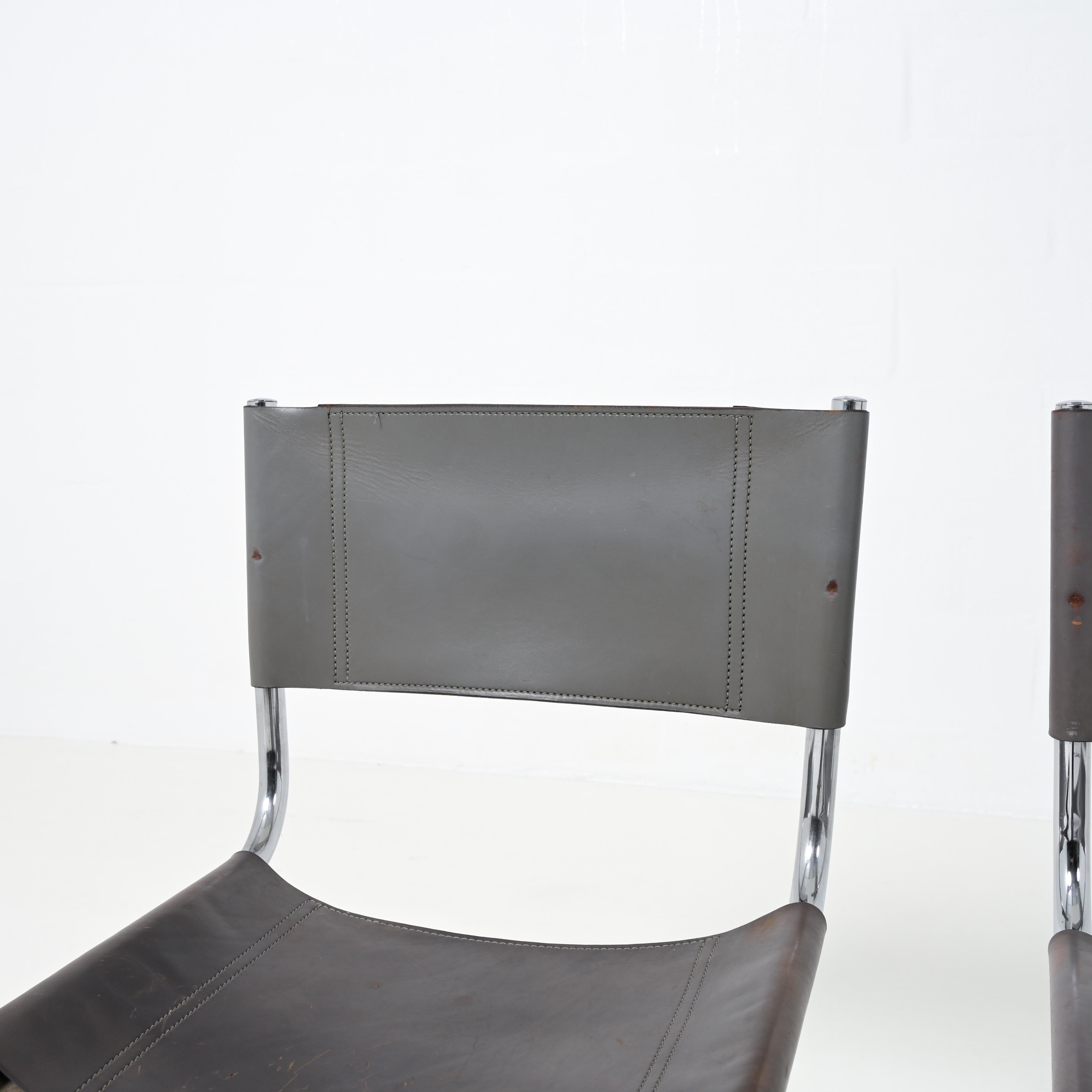 Set of 4 Cantilever Chairs by Mart Stam for Fasem For Sale 9