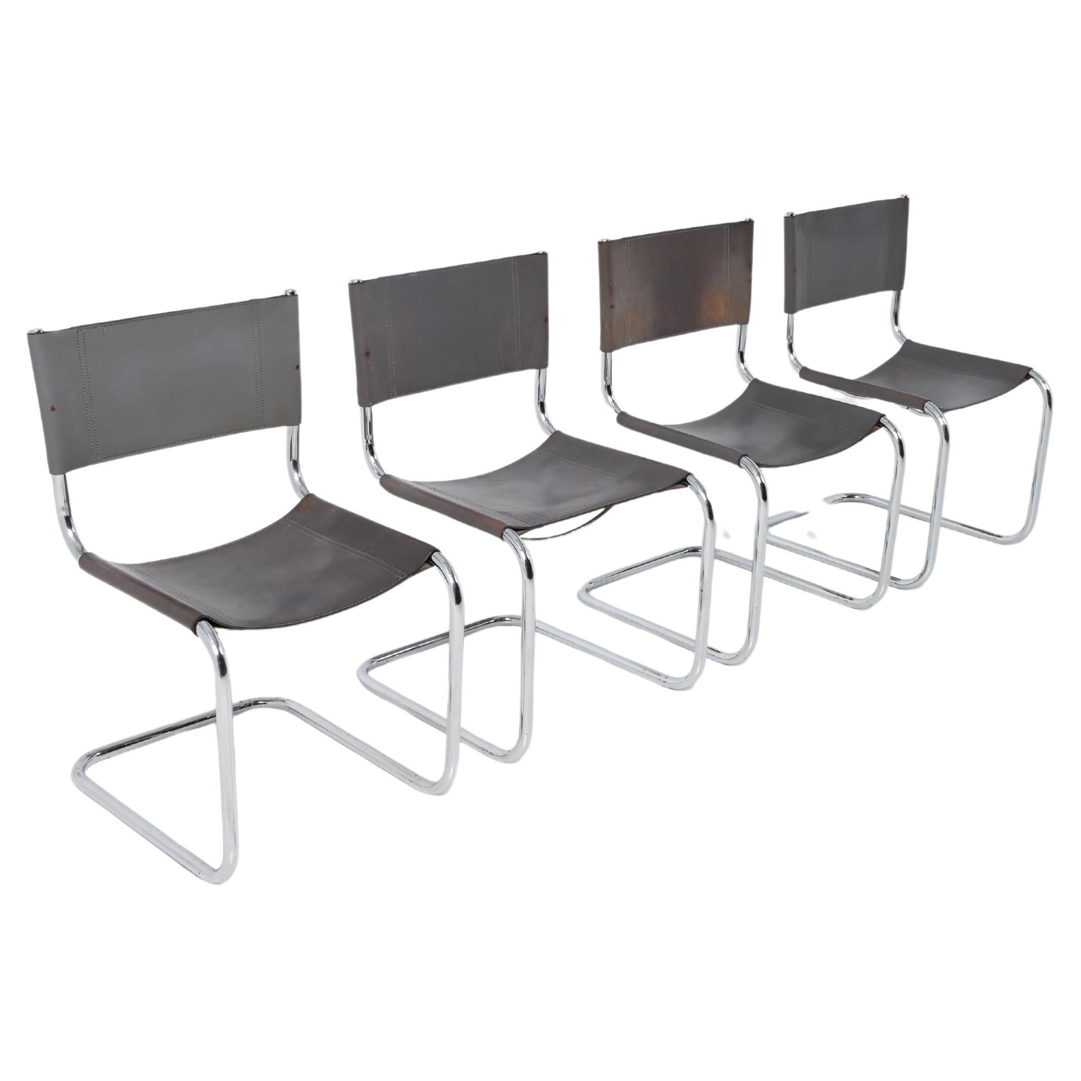 Ensemble de 4 chaises cantilever de Mart Stam pour Fasem