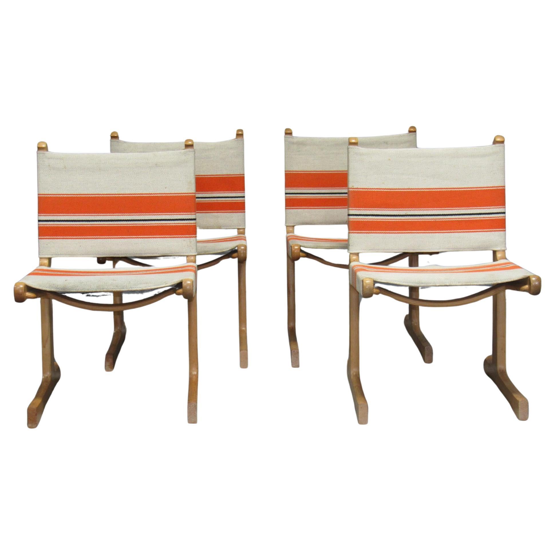 Set of 4 Cantilevered Dining Chairs by Ditte & Adrian Heath for France & Son For Sale