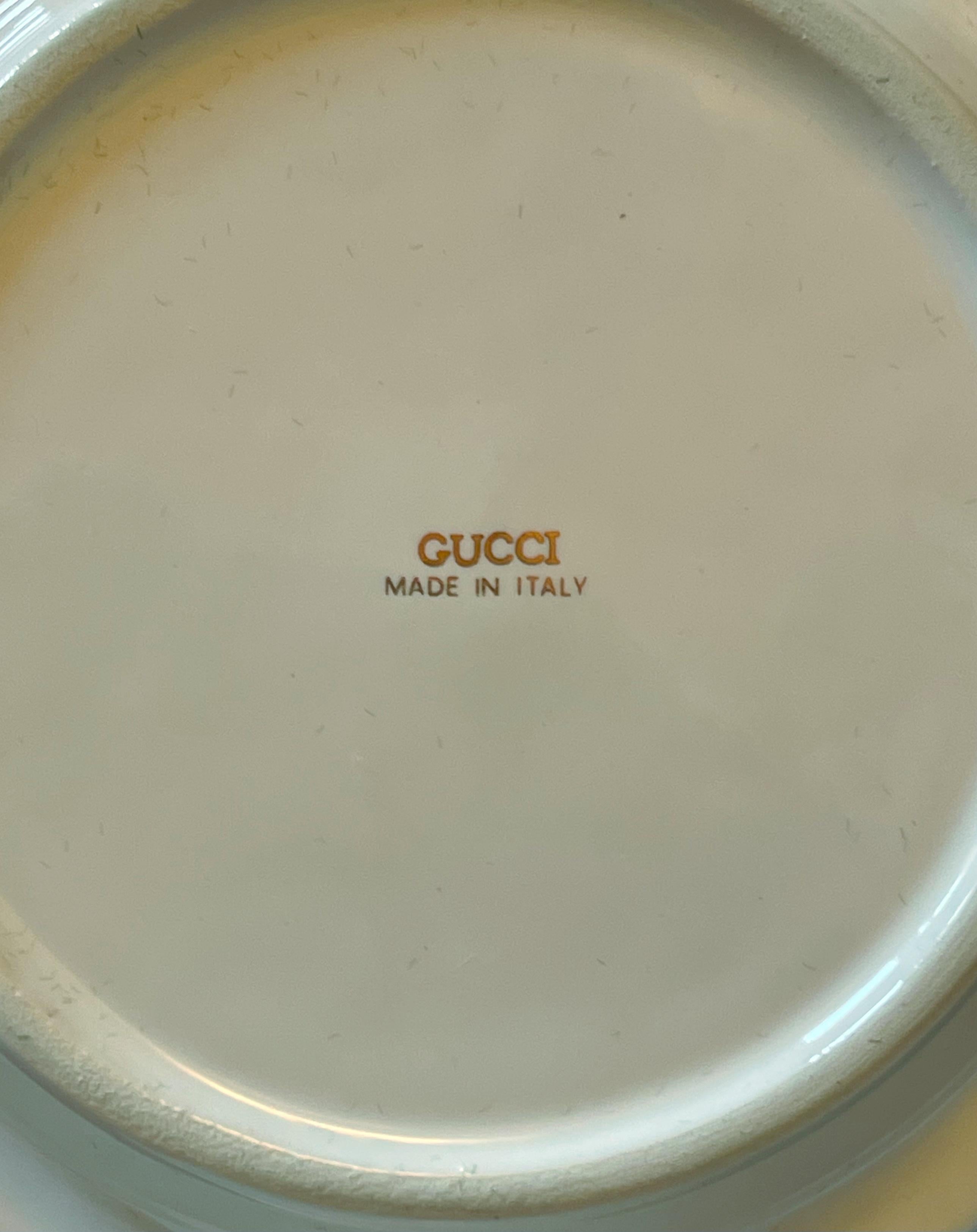 GUCCI Vintage Set of 4 Card Change Tray or Ashtrays For Sale 9